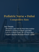Pediatric Nurse/Nanny • Dubai & Morocco