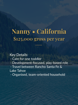 Nanny • Rancho Santa Fe, USA