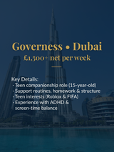 Governess/Companion • Dubai