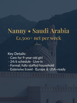 Nanny • Jeddah, Saudi Arabia