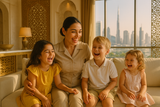 the kids look depressed... make it happier... and I want to focus on dubai. middle east clients 